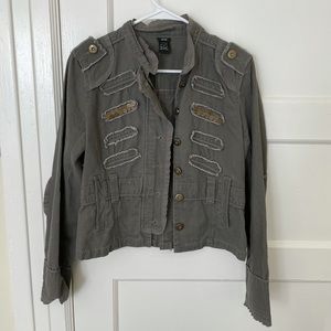 Army green utility jacket